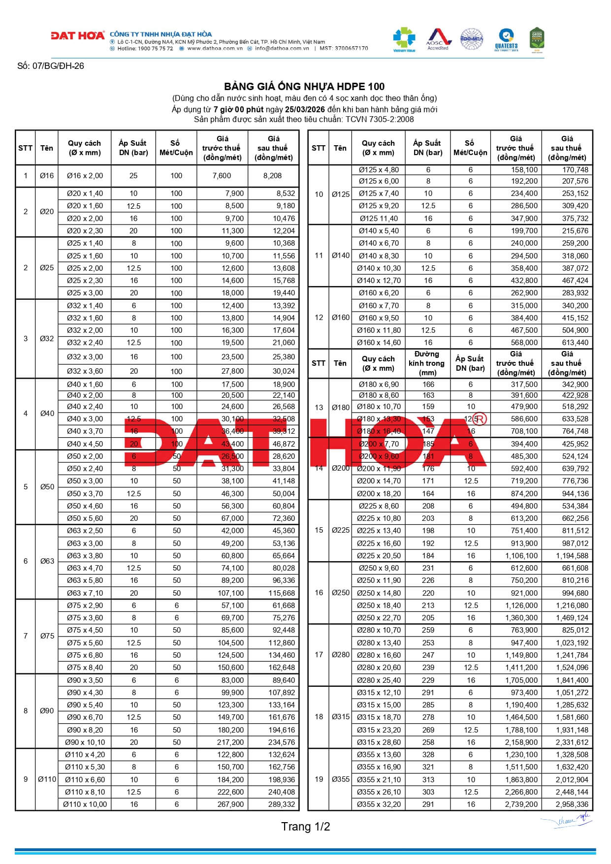 07 Bang Gia Ong Nhua Hpde 100 1