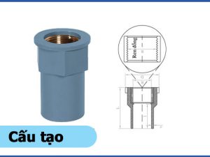 Cấu tạo sản phẩm khâu răng trong và giảm ren ngoài - Ống nhựa Đạt Hòa