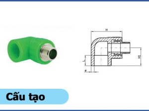 Cấu tạo sản phẩm co 90 độ răng ngoài PPR - Ống nhựa Đạt Hòa