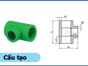 Cấu tạo sản phẩm tê giảm PPR - Ống nhựa Đạt Hòa