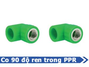 Sản phẩm co 90 độ răng trong PPR - Phụ kiện PPR nhựa Đạt Hòa