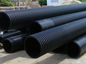 Sản phẩm ống nhựa HDPE gân 1 vách Đạt Hòa tại nơi thi công